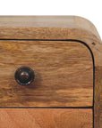 Extra Mini Curved Oak-ish Bedside