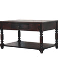 Turned Legs Cherry Console Table
