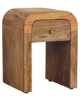 Mini Darcy Oak-ish Nightstand with Curved Edges