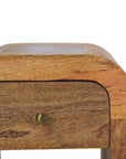 Mini Darcy Oak-ish Nightstand with Curved Edges