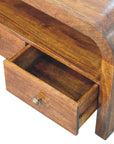 Darcy 3 drawer Open Shelf Chestnut Media unit