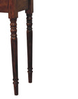 Turned Legs 3 Drawer Chestnut Console