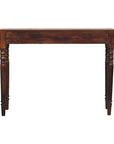 Turned Legs 3 Drawer Chestnut Console
