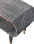 Curved Edge Media with Brass Accents