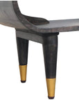 Curved Edge Media with Brass Accents