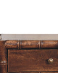 Bamboo Frame Nightstand in Roasted Almond