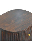 Curved Fluted 3-Drawer Bedside