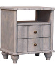Lume Washed Open-Shelf Bedside