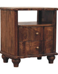 Lume Roasted Shelf Bedside Table