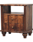 Lume Roasted Shelf Bedside Table