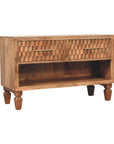 Cadiz Carved Entryway Shoe Cabinet
