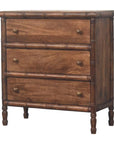 Bamboo Carved 3-Drawer Chest