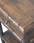 Bamboo Carved Bedside Table