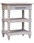 Spindle Acid Wash Side Table