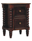 Spindle Winewood Nightstand