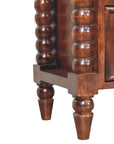 Spindle Winewood Nightstand