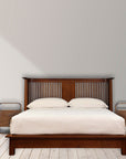 Chestnut Curve 2 Drawer Nightstand