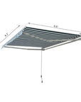 Aosom 8.2ft x 6.6ft Retractable Awning Sunshade Shelter Canopy for Patio Outdoor Deck, image 10