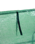 Aosom Long Tunnel 3 Door Metal and Plastic Portable Backyard Greenhouse in Green, image 9