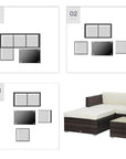Aosom 5 Piece Outdoor Patio Rattan Wicker Modular Sectional Sofa Set with Coffee Table, image 9