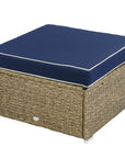 Aosom 6 Piece Outdoor Patio Rattan Wicker Modular Sectional Sofa Set with Coffee Table, image 24