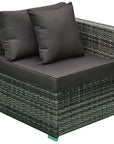 Aosom 6 Piece Outdoor Patio Rattan Wicker Modular Sectional Sofa Set with Coffee Table, image 34