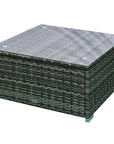 Aosom 6 Piece Outdoor Patio Rattan Wicker Modular Sectional Sofa Set with Coffee Table, image 35