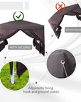 Aosom 10ft x 10ft Gazebo Canopy Portable Outdoor Folding Pop Up Tent, image 18