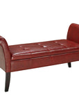 Brassex Inc. Tufted Accent Bench With Storage, image 3