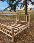 Canadian Log Furniture Traditional Solid Wood Log Cabin Bed Frame, image 3