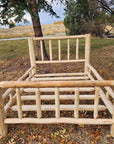 Canadian Log Furniture Traditional Solid Wood Log Cabin Bed Frame, image 4