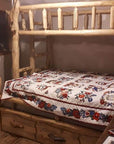 Canadian Log Furniture Traditional Solid Wood Log Cabin Log Bunk Bed, image 1