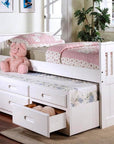 IFDC Lethbridge Twin Size Captains Platform Bed with Twin Size Trundle and 3 Drawers, image 3