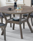 IFDC Coalhurst 5 Piece Round Rubber Wood and Wood Veneers Dining Room Furniture Set, image 9