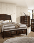 IFDC Roxy 2 Drawer Nightstand in Brown, image 2