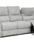 Levoluxe Sentinel 87.8" Power Reclining Sofa with Power Headrest in Tweed Ash Fabric, image 2