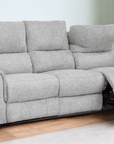 Levoluxe Sentinel 87.8" Power Reclining Sofa with Power Headrest in Tweed Ash Fabric, image 1