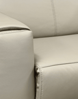 Levoluxe Lennox 2 Piece Power Reclining Sofa and Loveseat Set with Adjustable Headrests in Light Grey Leather Match, image 9