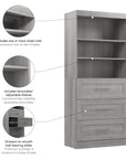 Modubox Pur 36” Storage Unit with 3 Drawers, image 9