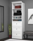 Modubox Versatile 25” Storage Unit with 3 Drawers White, image 1
