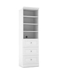 Modubox Versatile 25” Storage Unit with 3 Drawers White, image 2