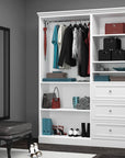 Modubox Versatile 61” Closet Organizer with Drawers White, image 1