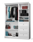 Modubox Versatile 61” Closet Organizer with Drawers White, image 2