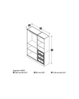 Modubox Versatile 61” Closet Organizer with Drawers White, image 3