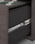 Modubox Logan U Shaped Desk with Pedestal and Hutch Bark Grey, image 2