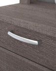 Modubox Logan U Shaped Desk with Pedestal and Hutch Bark Grey, image 4