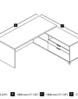 Modubox Pro Linea L Shaped Desk, image 3