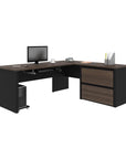 Modubox Connexion L Shaped Desk with Lateral File Cabinet, image 2