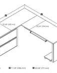 Modubox Connexion L Shaped Desk with Lateral File Cabinet, image 13