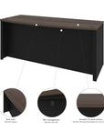 Modubox Connexion U Shaped Executive Desk with Lateral File Cabinet, image 4